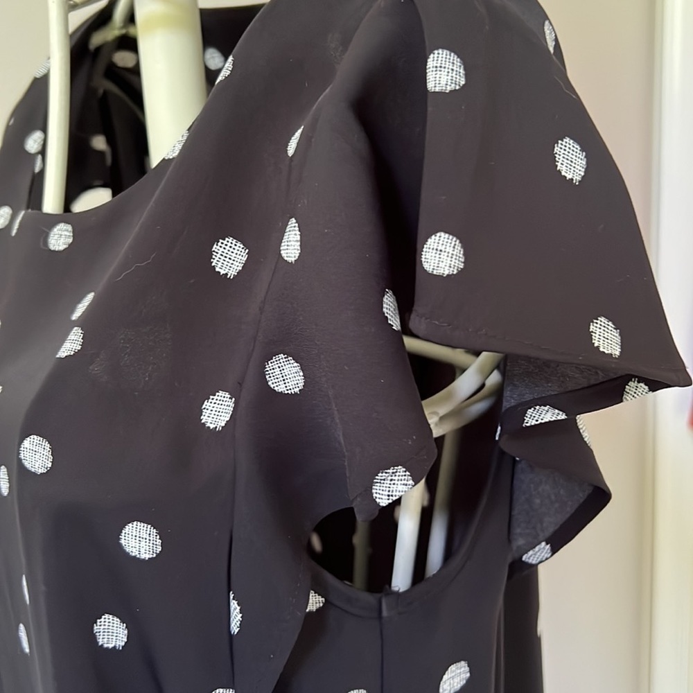 Adrienne Vittadini black and white polka dot dress - Picture 3 of 5